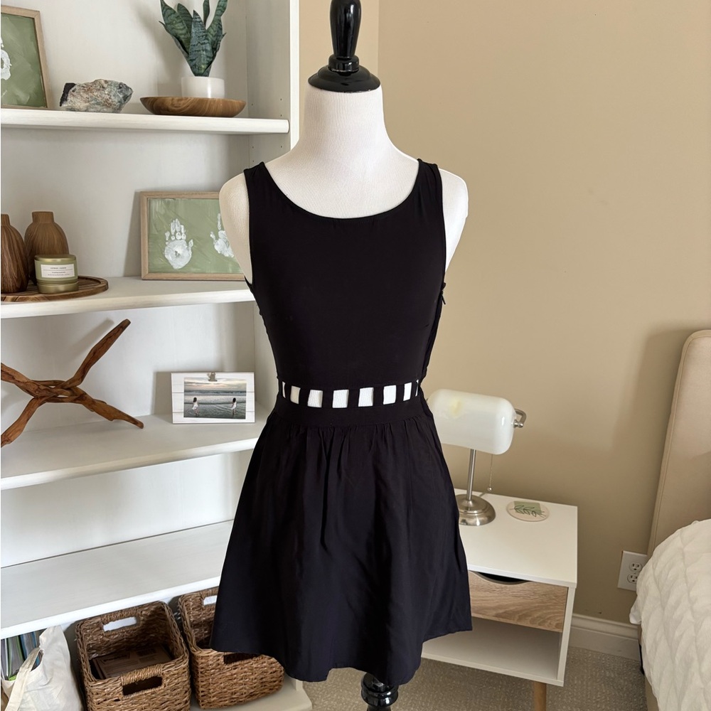 Divided H&M Cut Out Black Dress Size 4